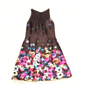 MILLY satin fit and flare cocktail dress